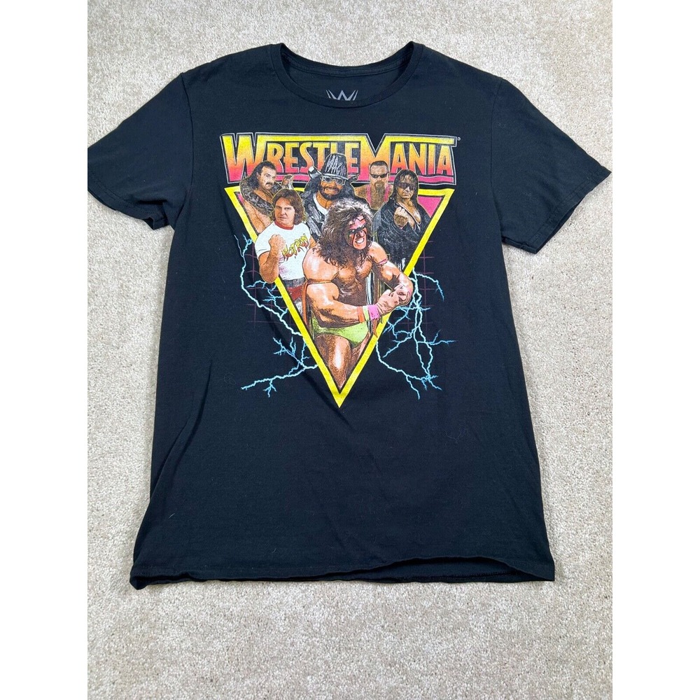 Wrestle Mania Mens Size S Black Graphic T Shirt